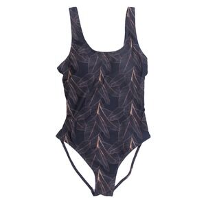 Nicole Miller Studio Womens Scoop Back One Piece Swimsuit Small Beach MSRP $120